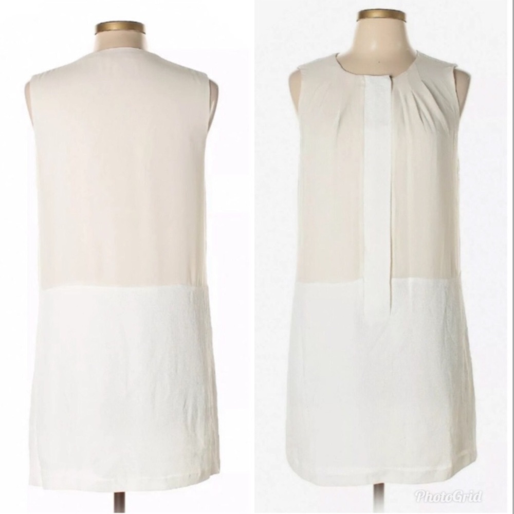 J Brand Ivory Shift Zip Front Mini Dress 2